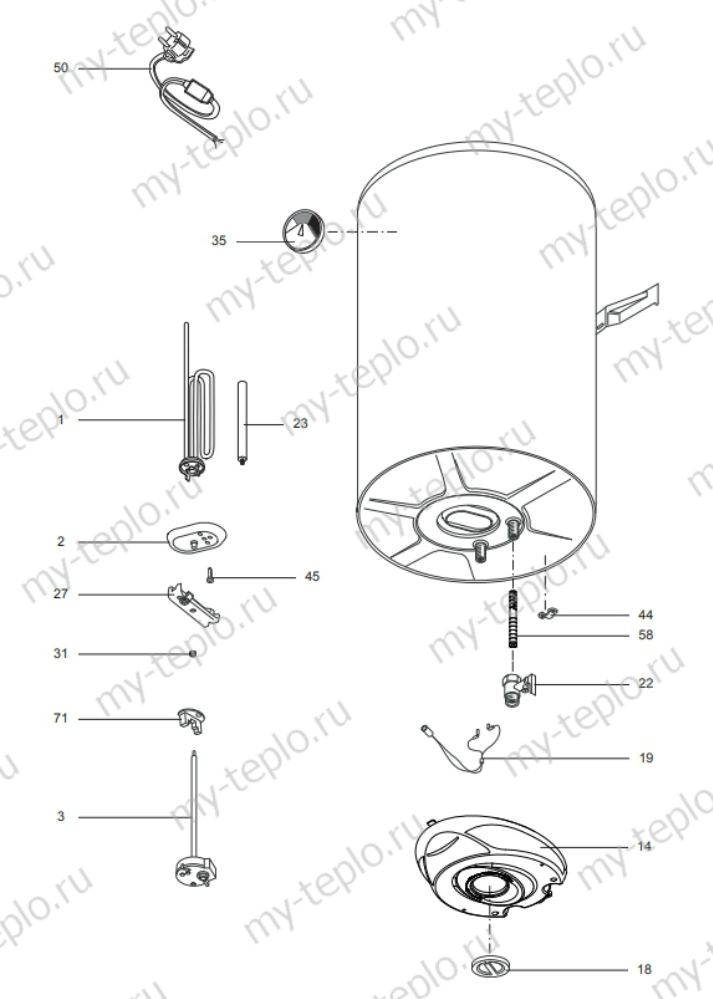 Запчасти Ariston ABS PRO R INOX 100 V купить в Чебаркуле