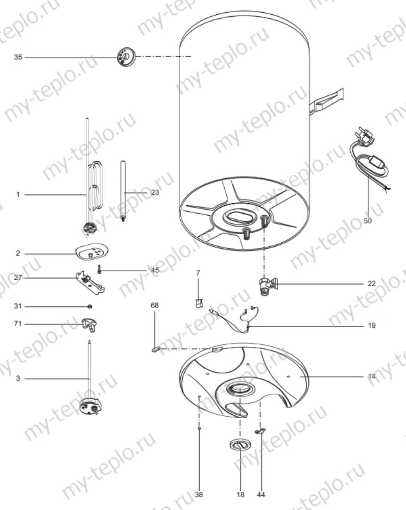 Запчасти Ariston ABS SGHP 120 V купить в Чебаркуле